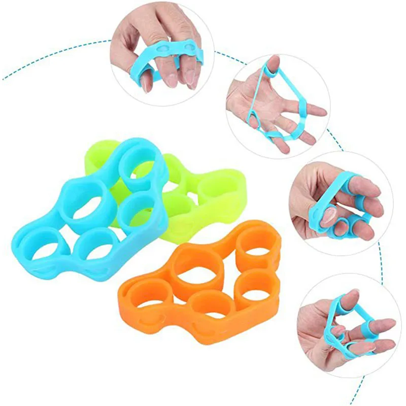 Finger Trainer for Guitar Ukulele Exercise Silicone Finger Tensioner Musical Instrument Sports Entertainment Finger Exerciser