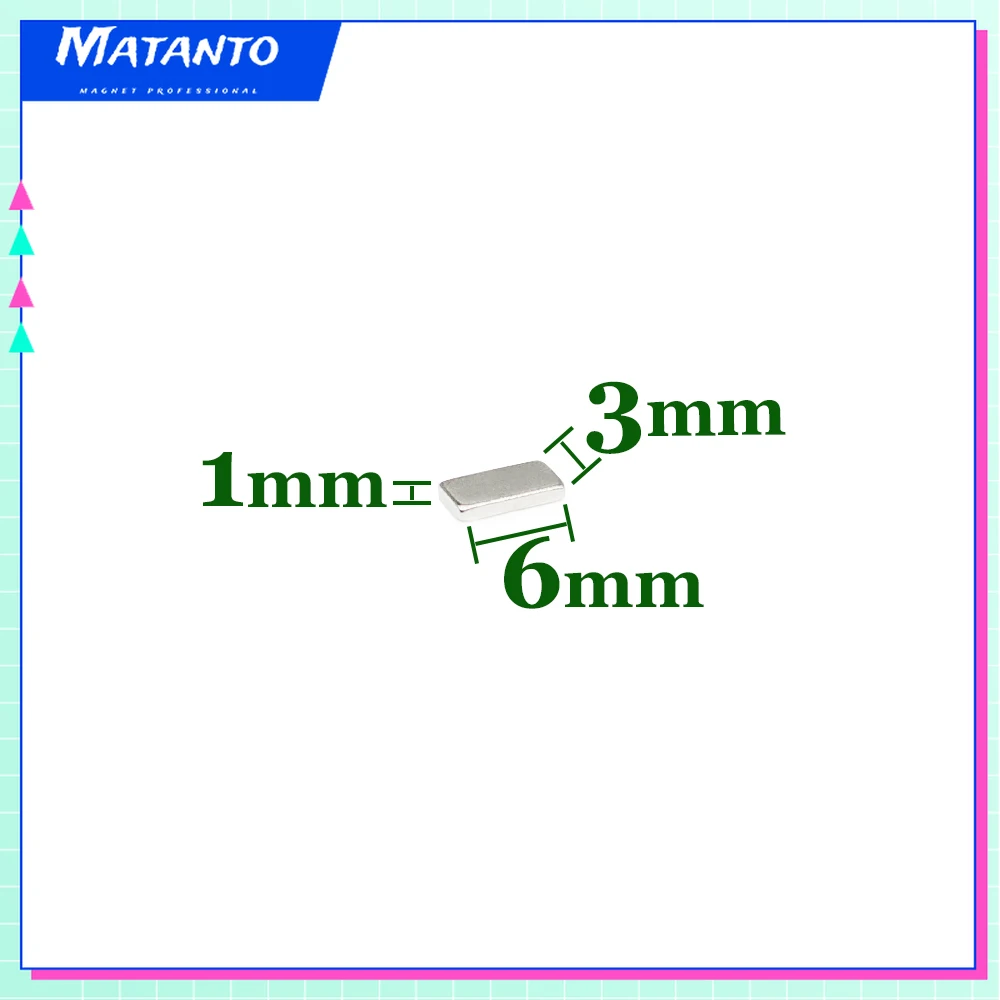 50/100/200/500/1000/1500PCS 6x3x1 Thin Block Neodymium Magnets Sheet 6x3x1mm Powerful Strong Magnetic Magnet Strong 6*3*1 mm