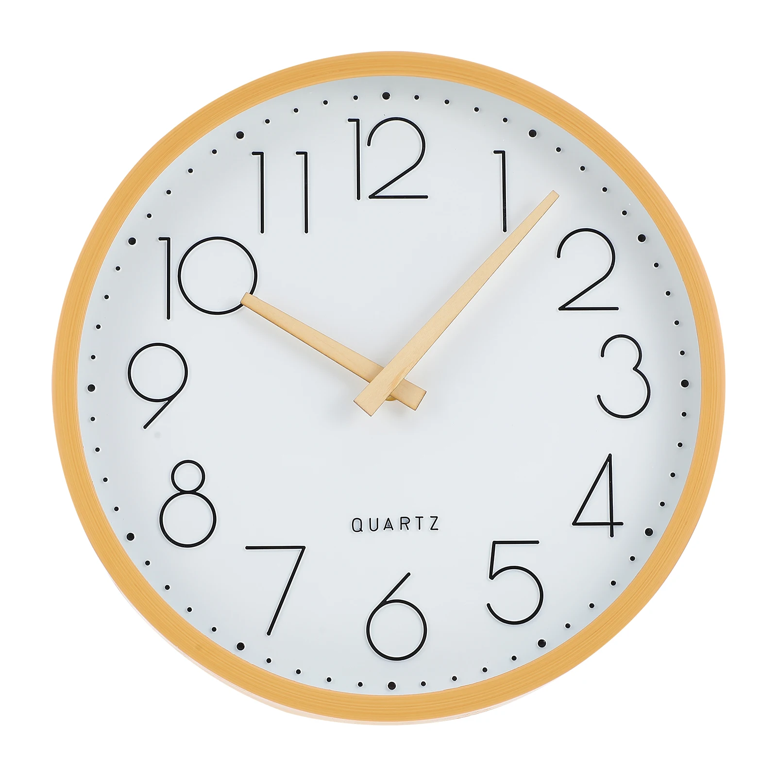 

1pc Silent Decorative Clock Non Ticking Wall Vintage Modern Retro Mute Clock Imitation Wood Grain Stylish Hanging Adornment