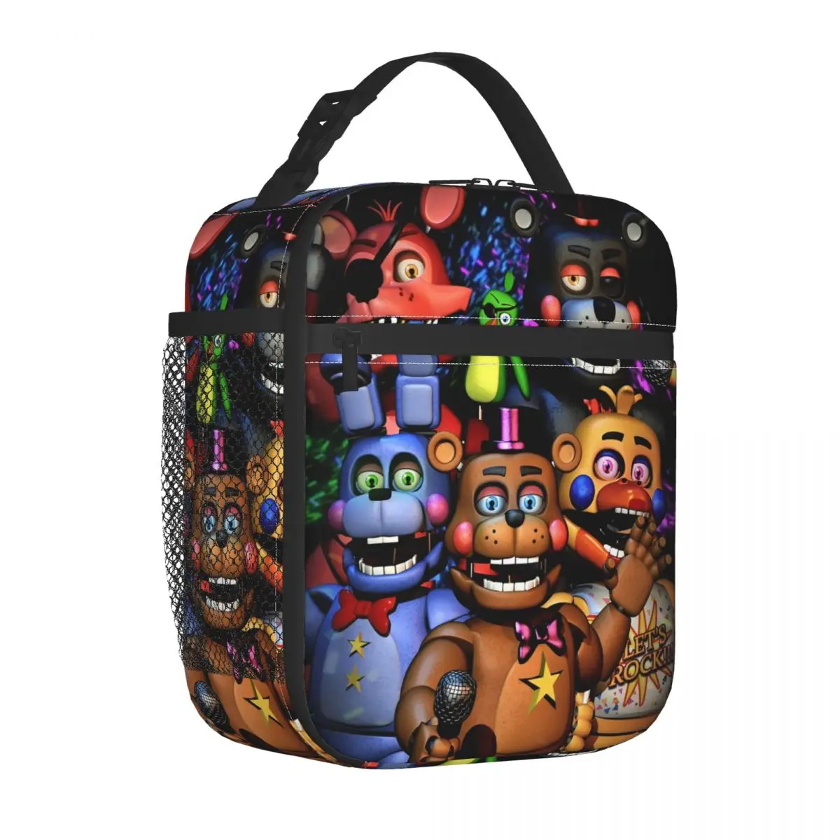 Glamrock Freddy's Favors Lunch Bags Isolados, Alta Capacidade, Recipiente de Refeição, Saco Térmico, Escola, Piquenique, Video Game, Menina, Menino