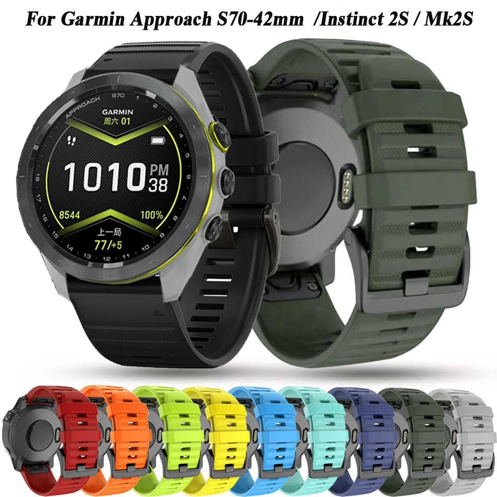 20mm QuickFit Strap For Garmin Approach S70 Epix Pro 42mm Watch Band For Garmin Fenix 6S 7S Pro 5S Plus Mk2S Wristbands Bracelet