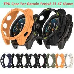 Watch Cover for Garmin Fenix8 51/47/43MM Band Smart Bracelet Bezel Replacement Shell for Garmin Fenix 8PRoSolar Protective Case