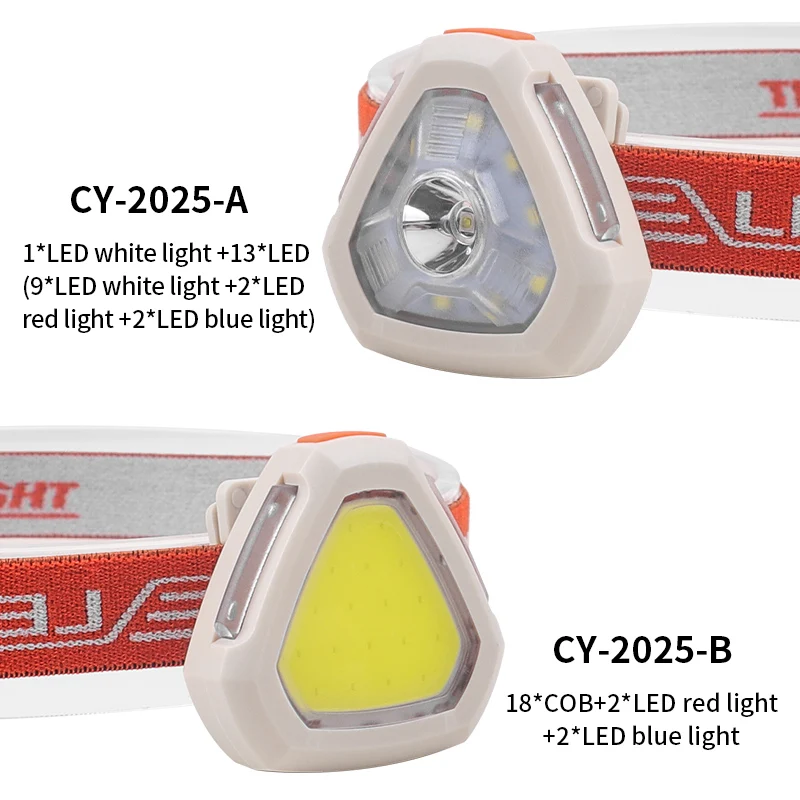 Imagem -02 - Led Sensor Farol Lanterna Principal Lanterna Recarregável Poderoso Pesca Faróis Novo 2024