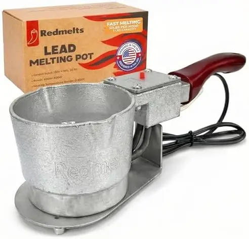 

Electric Lead Melting Pot 5-Pound for Fishing & Bullet Molds – Fast Melting, USA Design