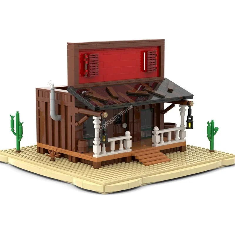 1176pcs Moc Modular Western General Store Architecture Model Building Blocks Kids Assembly Educational Bricks Toys Gifts