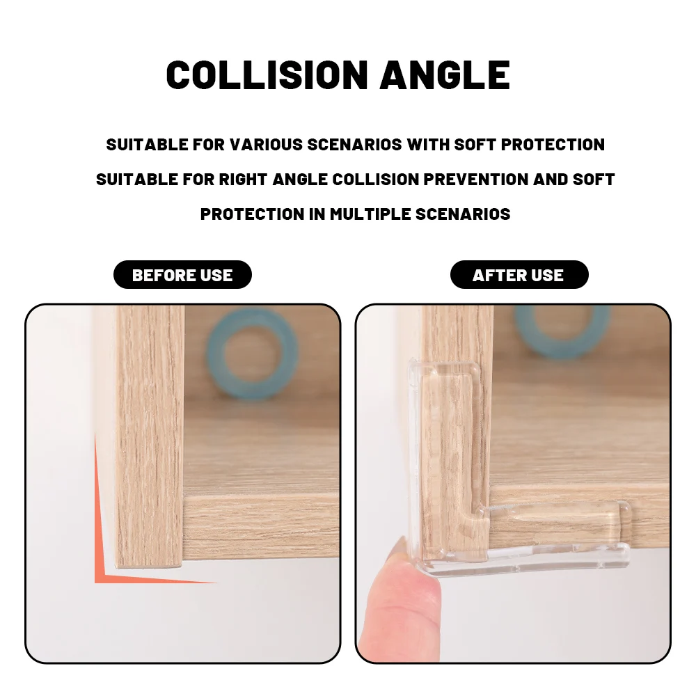 Protector de cubierta de esquina con bordes de mesa y ventana de seguridad para bebés, protección de seguridad contra niños, almohadillas anticolisión transparentes