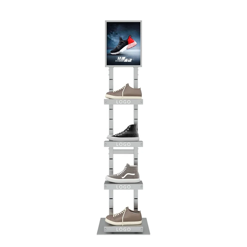 

Custom. custom logo shop fitting metal shelf tall stand retail store fixtures shoes display rack