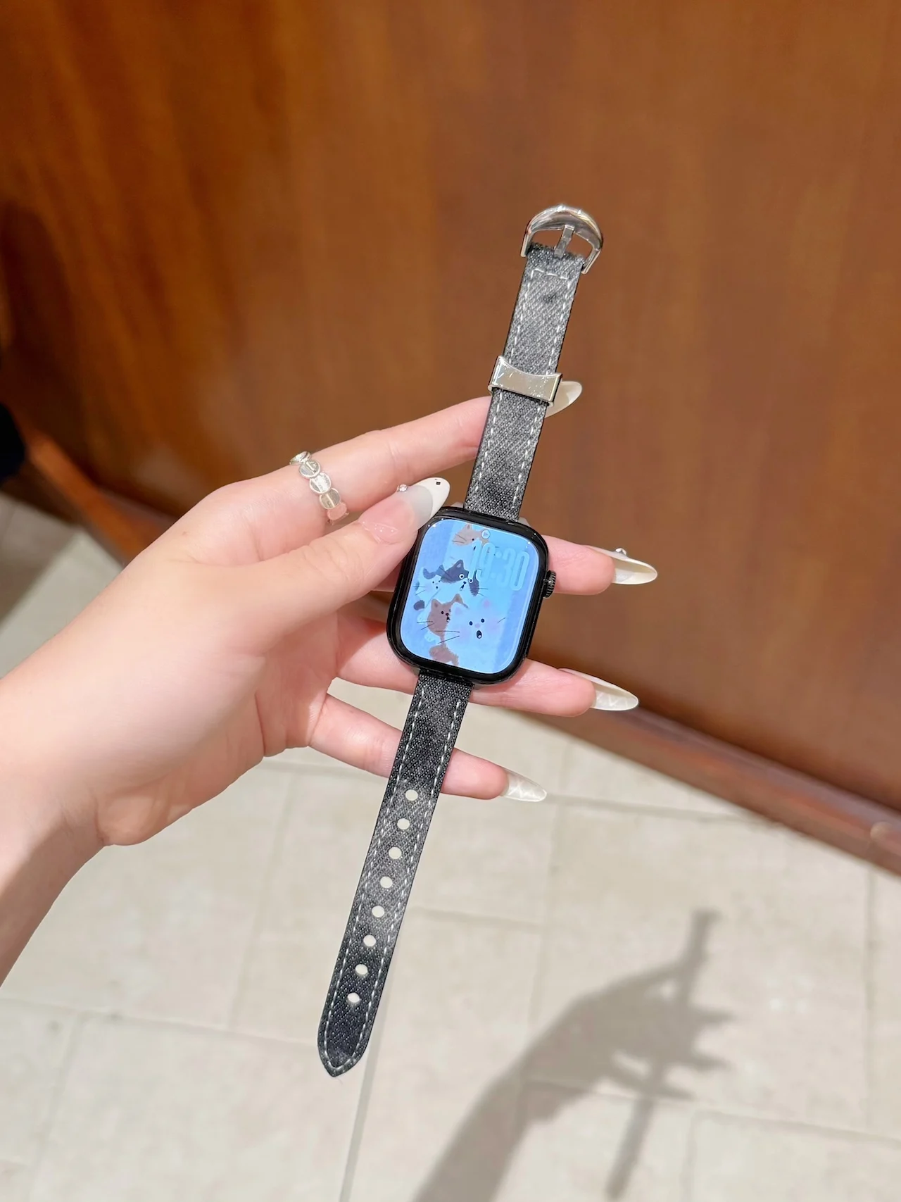 Slim Vintage Washed Denim Fabric Strap For Apple Watch Ultra SE 11 10 9 8 7 Casual Retro Metal Buckle Unisex style Wristband