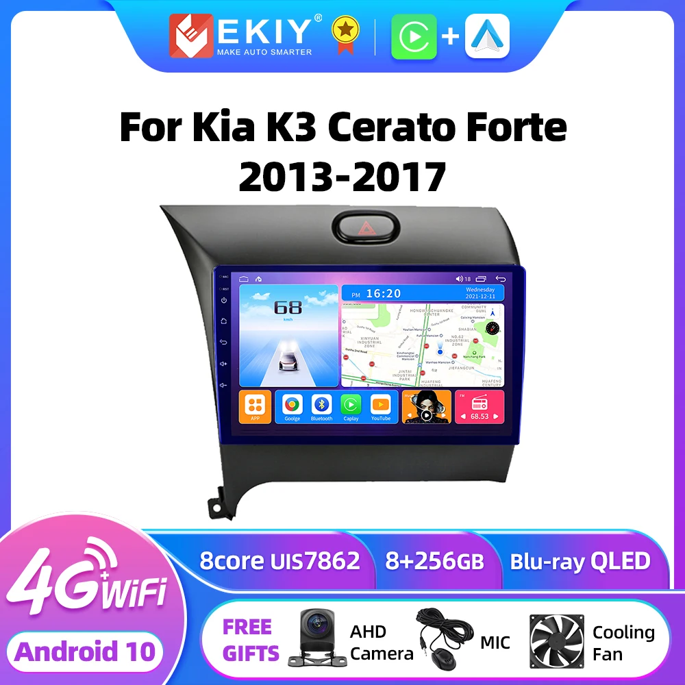 

EKIY T7 Android 10 For Kia K3 Cerato Forte 2013-2017 Stereo Car Radio Multimedia Video Player GPS Navi AI Voice Carplay 2Din DVD