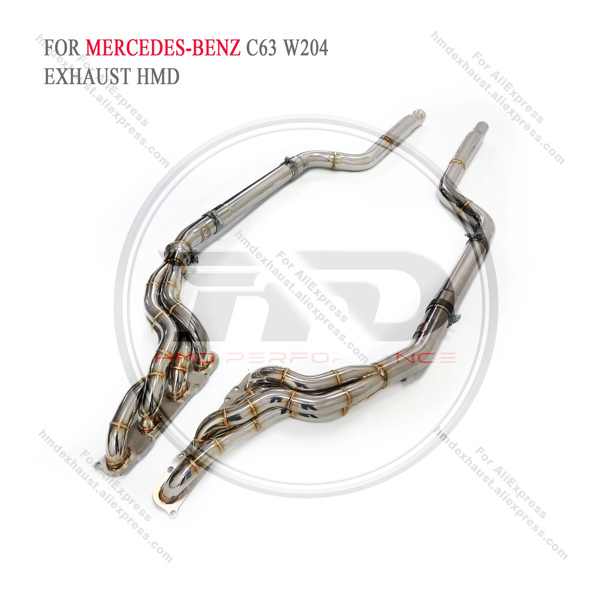 HMD Exhaust System Stainless Steel Performance Downpipe for Mercedes Benz C63 W204 6.2L