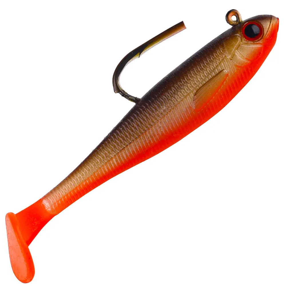 Señuelo de Pesca de Cola en T, Señuelo Artificial Realista con Forma de Pez, 5 Colores, Señuelo de Pesca de Hundimiento para Lubina, Carpa, Agua Dulce, 1 Pieza