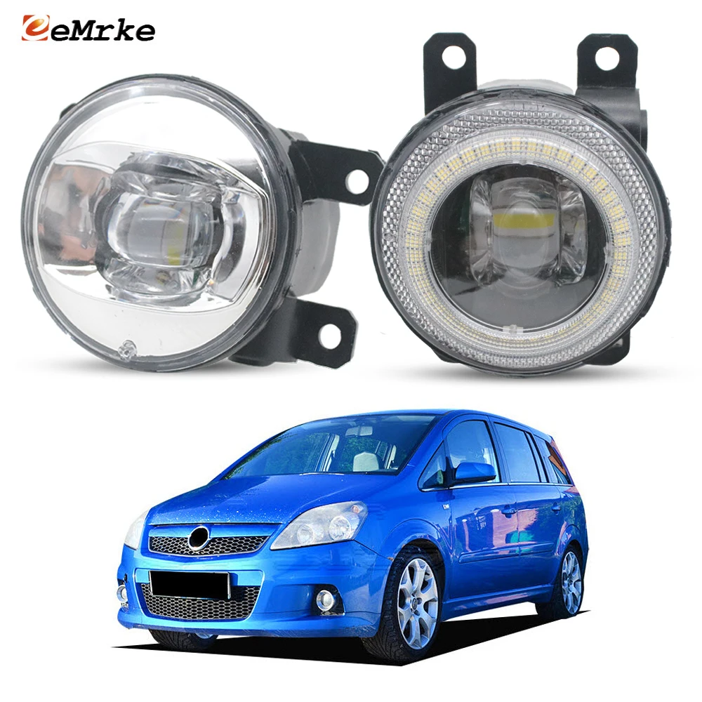 Left & Right Led Fog Lights For Opel Zafira B OPC VXR 2006 2007 2008 2009 2010 + Angel Eyes DRL Driving Lamp Car Accessories