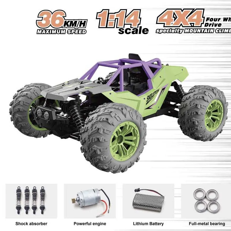 

2023 New 1:14 Scale Large RC Cars 36km/h High Speed RC Cars Toys for Boys Remote Control Car 2.4G 4WD Off Road Monster Truck