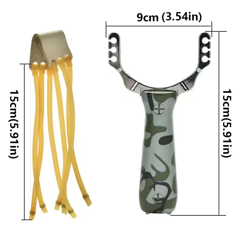 High Precision Hunting Slingshot Card Ball Rubber Band Aluminum Alloy Camouflage Bow Outdoor Hunting Shooting Catapult Toy Gun