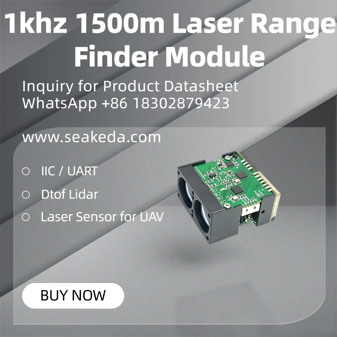 PTNS-1500H UART 1.5km Laser Ranging Module 50hz 1khz 4mrad 905nm 1500m Long Range Laser Rangefinder Sensor for Overhead Crane