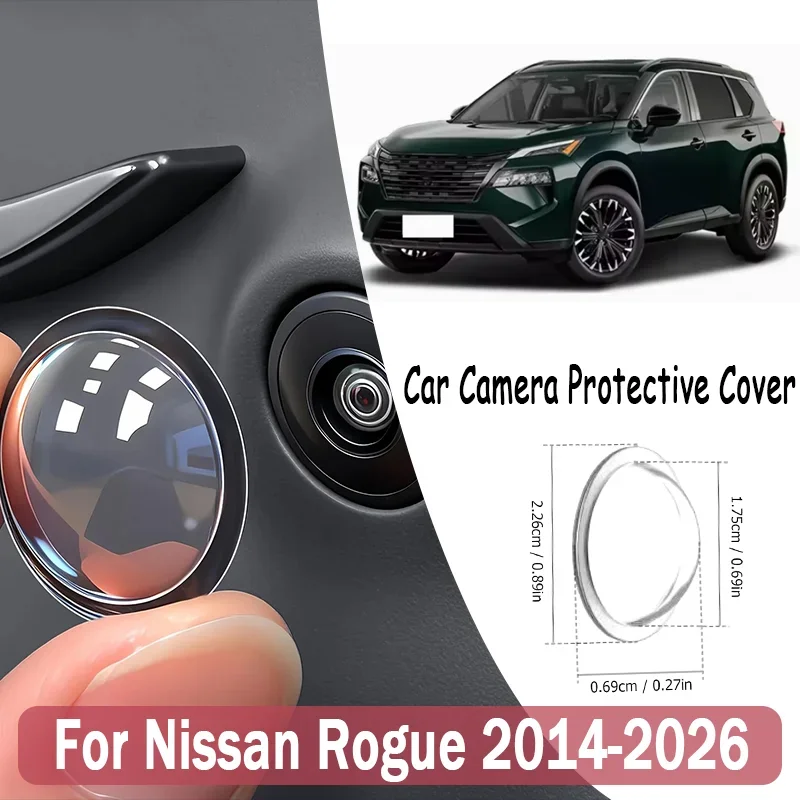 

HD Clear PC 360 Camera Cover For Nissan Rogue 2014-2026 Anti-Scratch Waterproof Dustproof Lens Protector Stickers