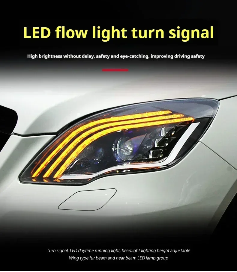 FT Car Lights for Benz R-Class W251 Headlights 2010-2017 LED Projetor Headlamp Daytime Running Light Automotive Accessories