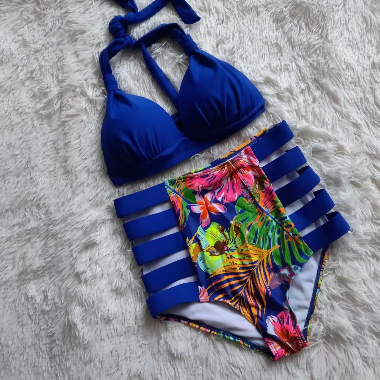 Biquíni sexy estampado floral push-up para mulheres maiô de cintura alta, maiô feminino, moda praia, biquíni, moda praia, 2022