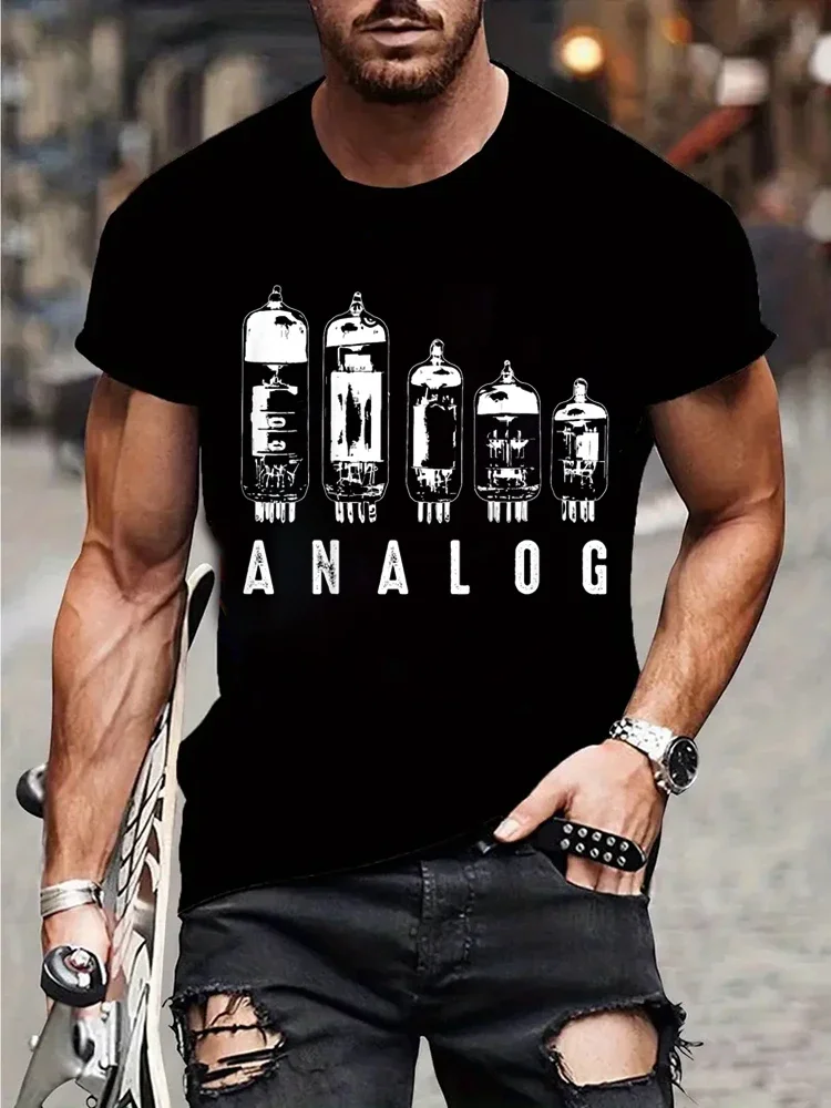 Novelty Analog Vacuum Tubes Funny Electron Valve Lover T Shirts Fashion Streetwear Short Sleeve Birthday Gifts Summer T-shirt