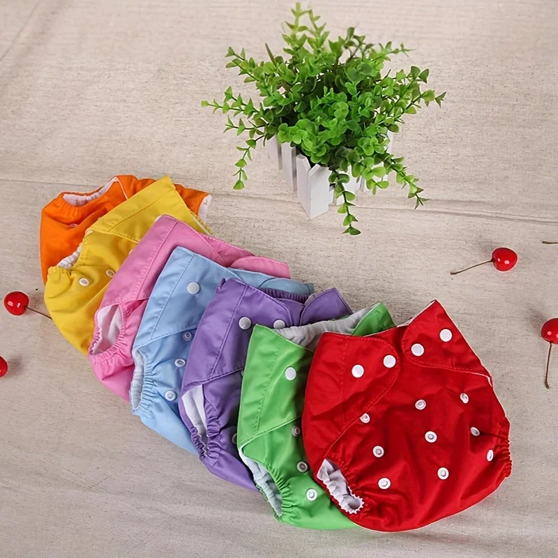 

Adjustable solid color waterproof training diapers, breathable and water-absorbing, hand washable