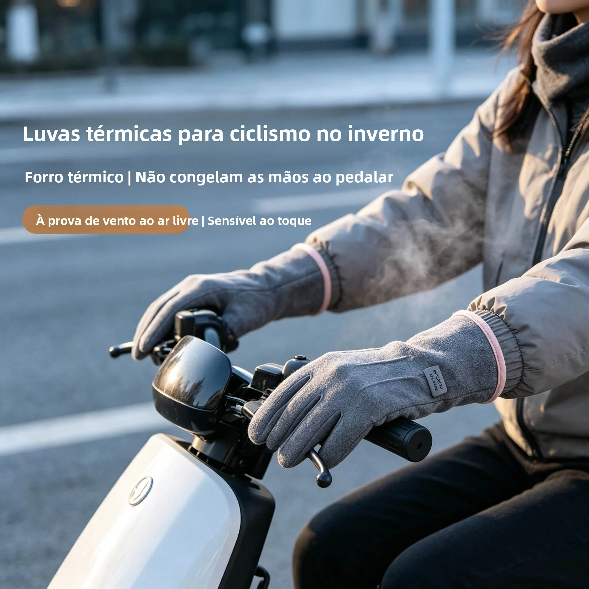 厚手のフリース冬用手袋-男女兼用-アウトドアサイクリング-電動車両乗車用-防寒タッチスクリーングローブ
