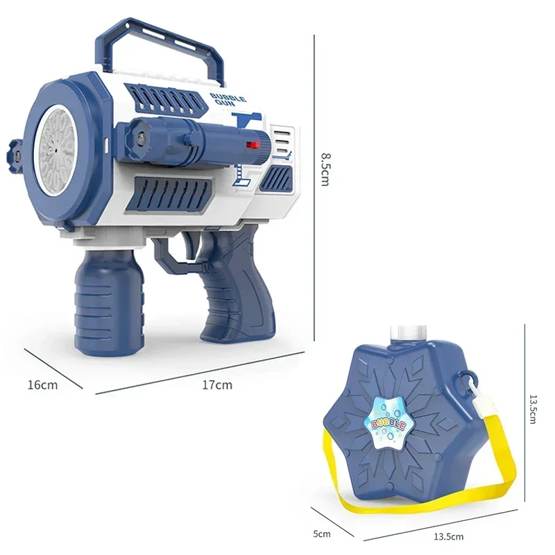 آلة فقاعات أوتوماتيكية للأطفال ، مسدس فقاعات مضيء ، قاذفة صواريخ ، صانع صابون للأطفال ، ألعاب رياضية ممتعة صيفية خارجية