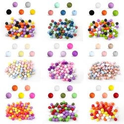 20/50/100pcs 9mm Silicone Beads for Jewelry Accessories DIY Bracelet Chain Keychain Toys Pen Decoration Creative Gifts