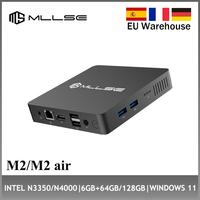 MLLSE M2 M2 Air Mini PC Intel N3350 N4000 6GB RAM 64GB 128GB SSD Windows 10 Dual-Band WIFI/Bluetooth All In One  MINI Computer