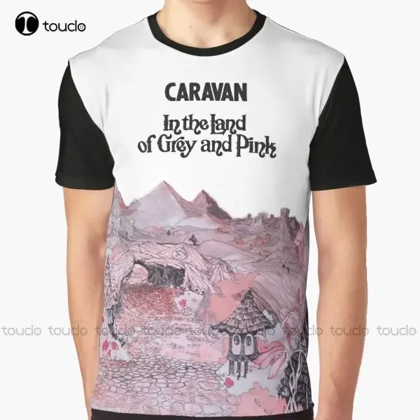 Caravan - In The Land Of Grey And Pink Graphic T-Shirt Ishing Shirts For Men Sleeve Digital Printing Tee Shirts Christmas Gift