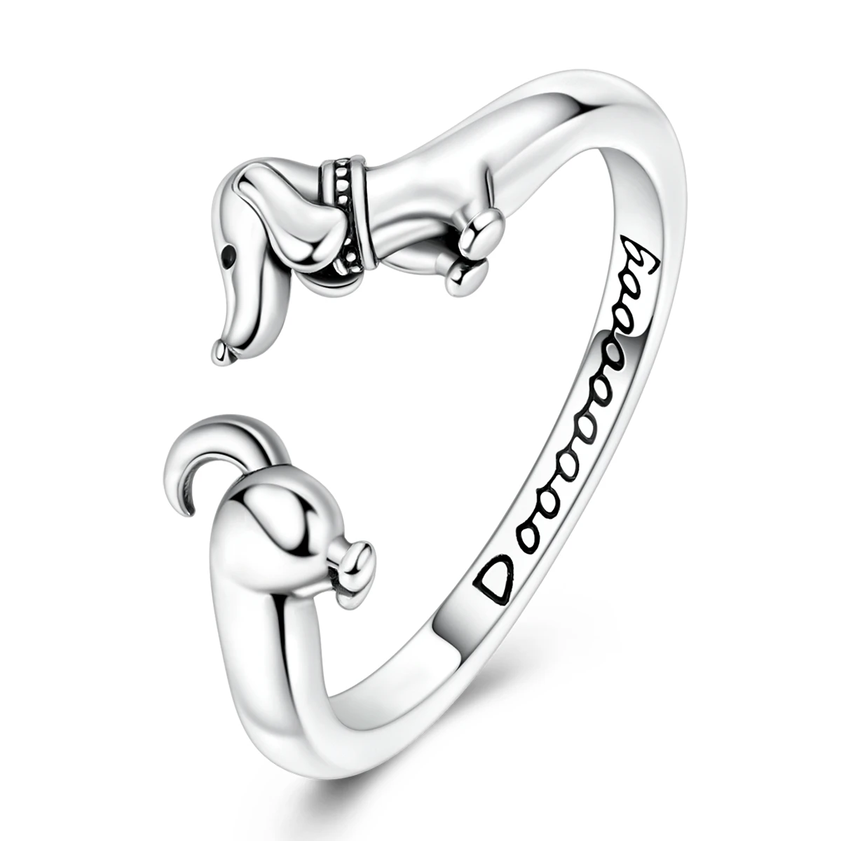 Women's 925 Sterling Silver Adjustable Iris Flower Feather Ring