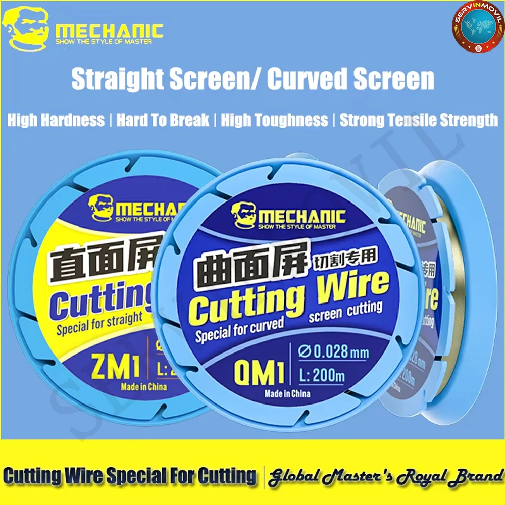 

MECHANIC QM1 ZM1 Режущая проволока с прямым экраном, изогнутый экран, режущая проволока 0,028 0,03 мм, специально для резки сепаратора экрана телефона