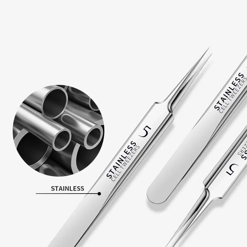 3-8 pçs/set acne agulha remover cravo mancha espinha comedone dupla extremidade de aço inoxidável limpeza facial cuidados com a pele