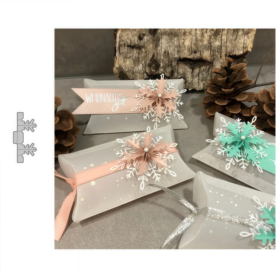 Die neue Schneeflocken-Stanzform dient zur Herstellung von Sammelalben, Fotoalben und Karten, darunter Stanzen, Prägen.