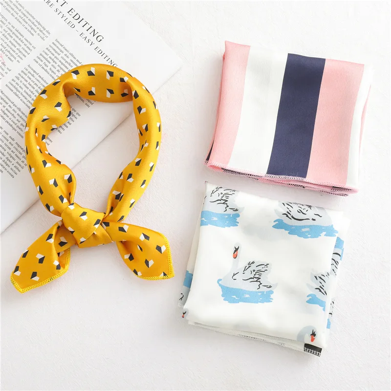 New Design Polka Dot Scarf 1PCS Set 50x50cm Women Professional Accessory Versatile Bandana Neck Warmer