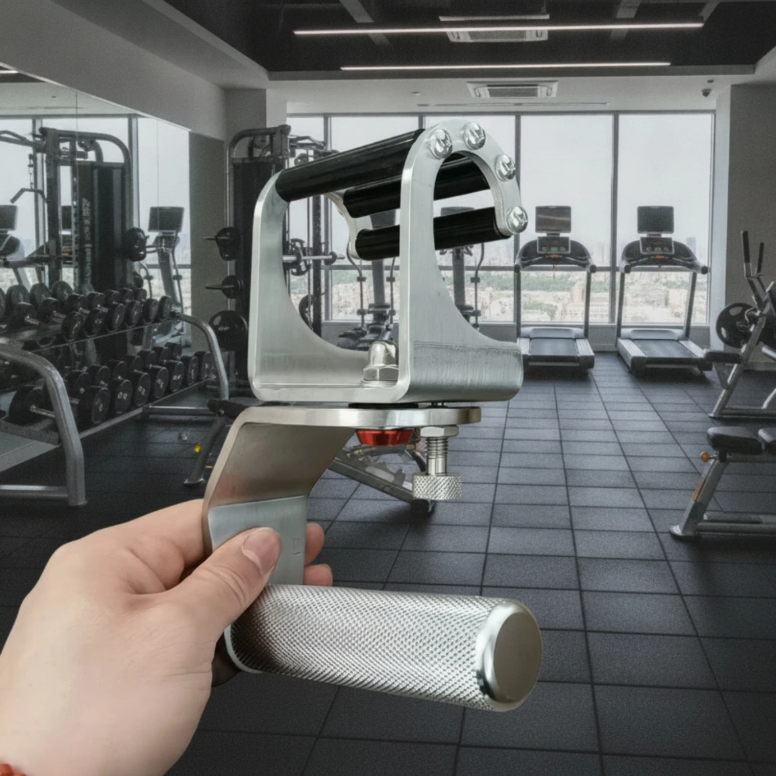 Lat Pulldown Bar with Hook Anti-Slip Gym Cable Handle with Knurled Grip Lat Pulldown Bar Heavy-Duty Sturdy for Weightlifters - view 4