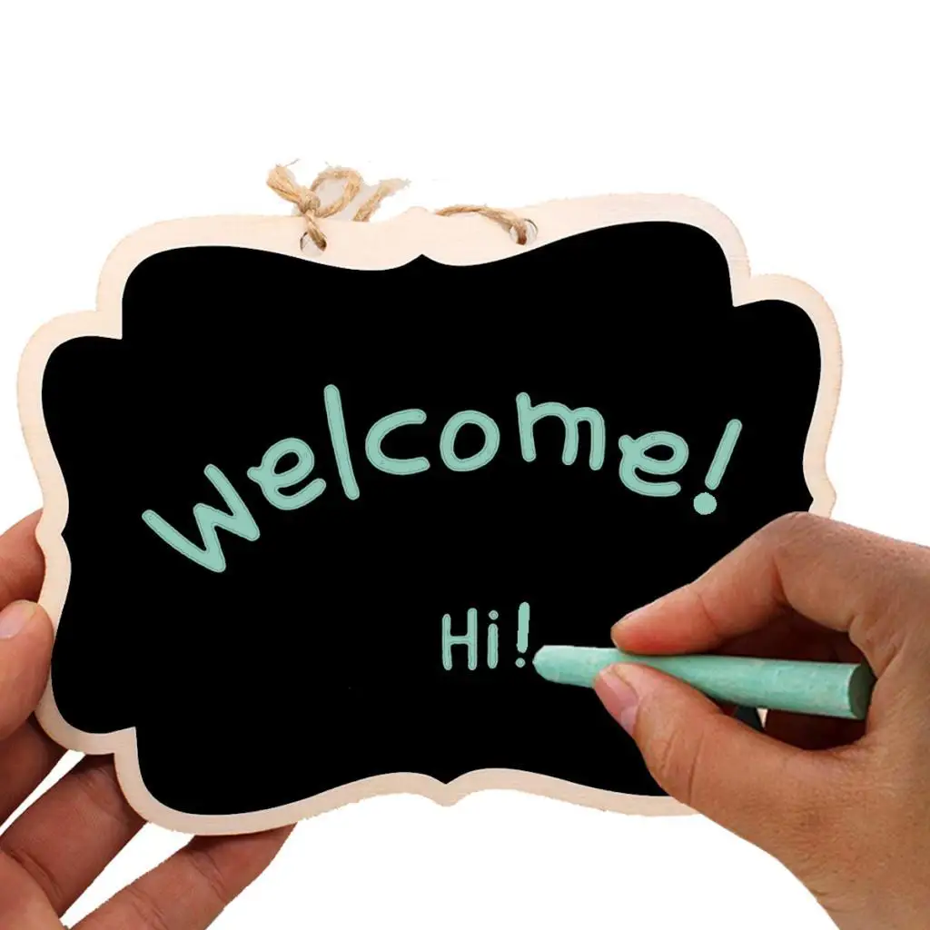 4x Mini Blackboards Chalkboard Wedding Party Table Number Message Memo