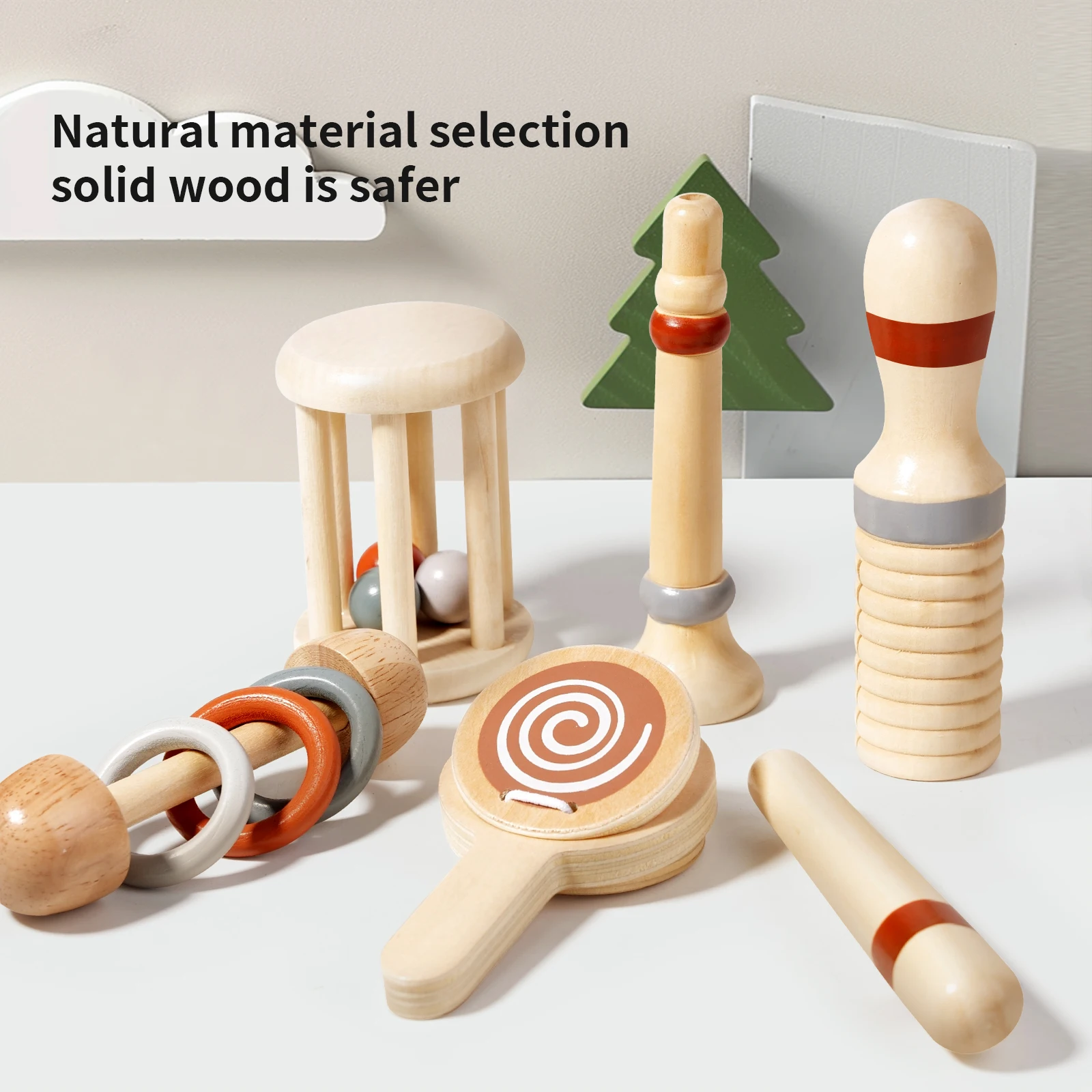 Baby Music Toys Montessori Wooden Toys Child Percussion Instruments Early Educational Toys Birthday Gifts for Toddlers Girl Boy