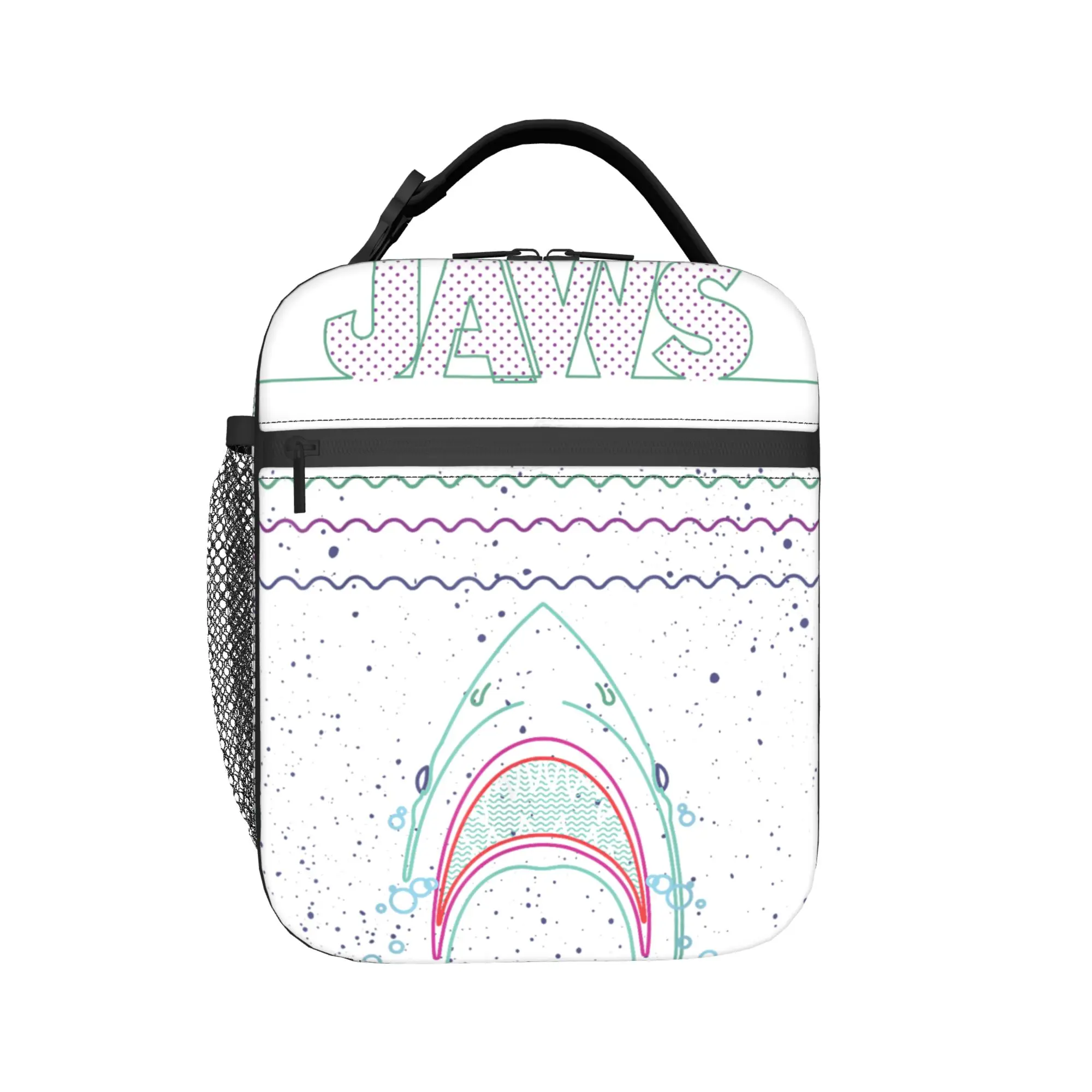 Jaws 50th Anniversary Poster Lunch Bag  Cute Lunch Box For Women  Picnic Cooler Bag Oxford Tote Food Bags