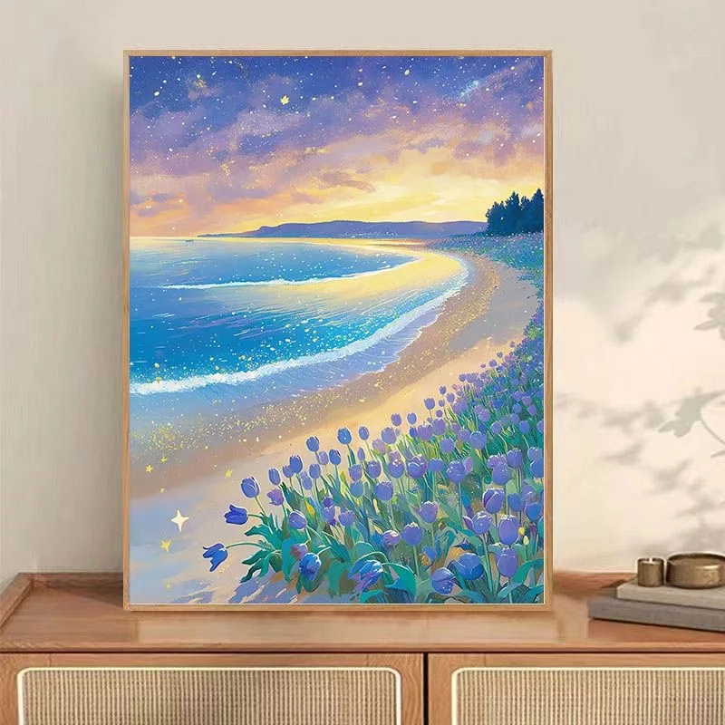 

1-0063 Winter Snow Mountain Landscape Oil Painting - Handmade Canvas Art