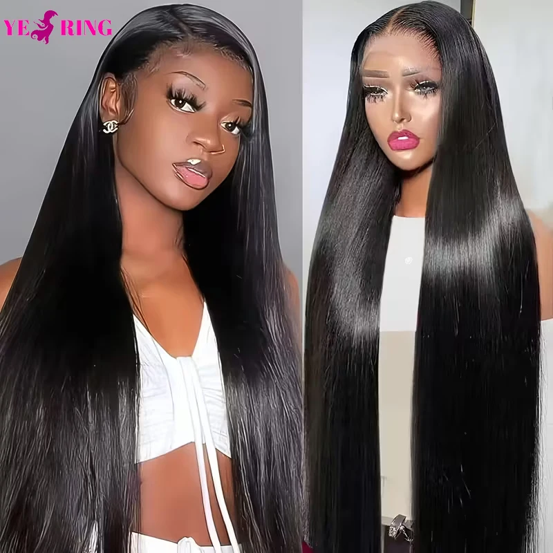 

13X4 HD Lace Straight Human Hair Wig Frontal Human Hair Pre Plucked Wig100% Human Hair Perruque Femme 2-5 Days Dalivery