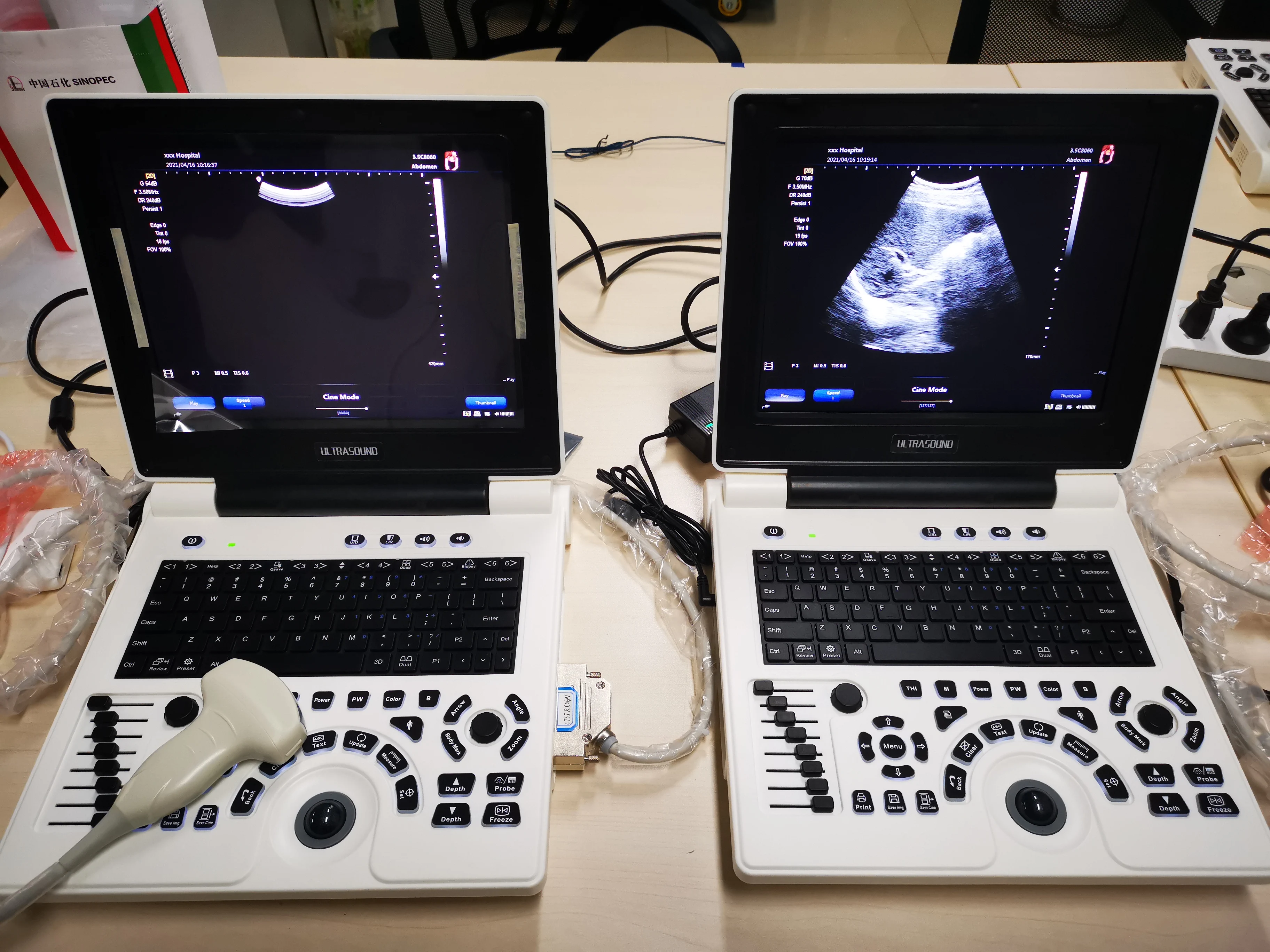 Laptop Dier Echografie Zwart Wit Veterinair Draagbare Echografie Scanner Apparatuur Voor Hond Goedkoop