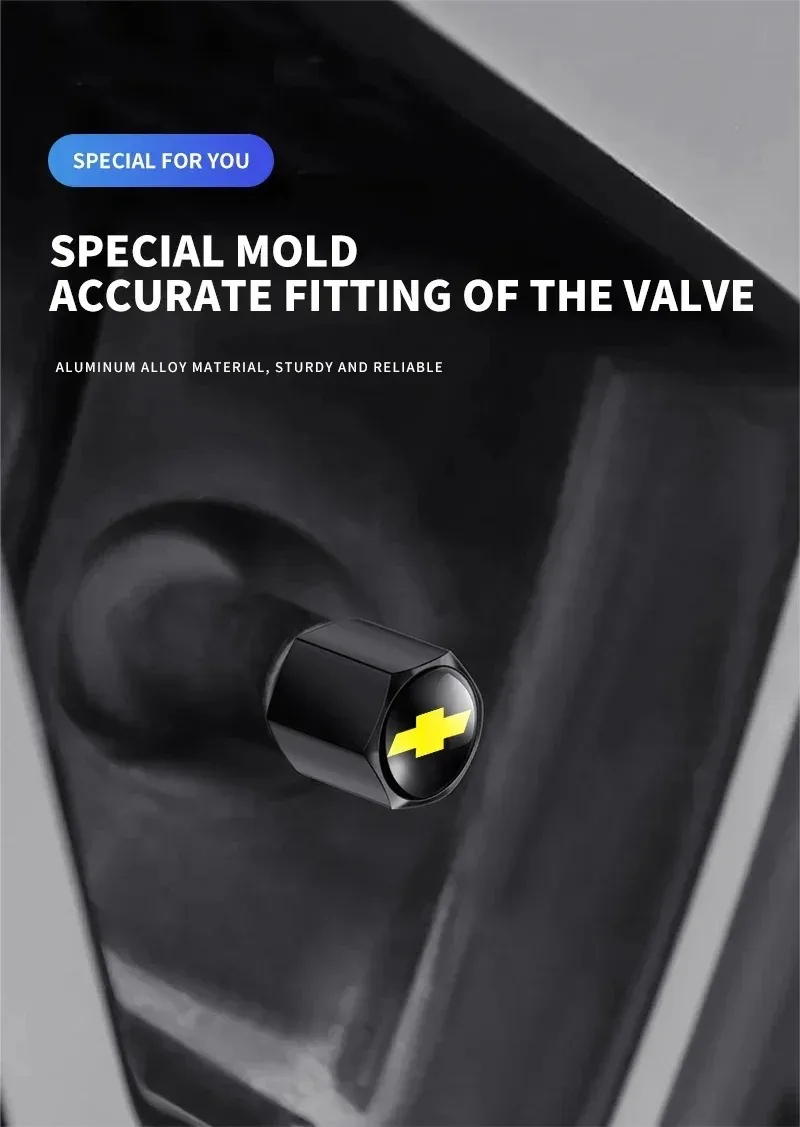 

Крышка стержня клапана автомобильных шин с брелком для защиты от кражи, подходит для Chevrolet Silverado Impala Malibu Equinox Cruze Camaro Blazer TrailBlazer