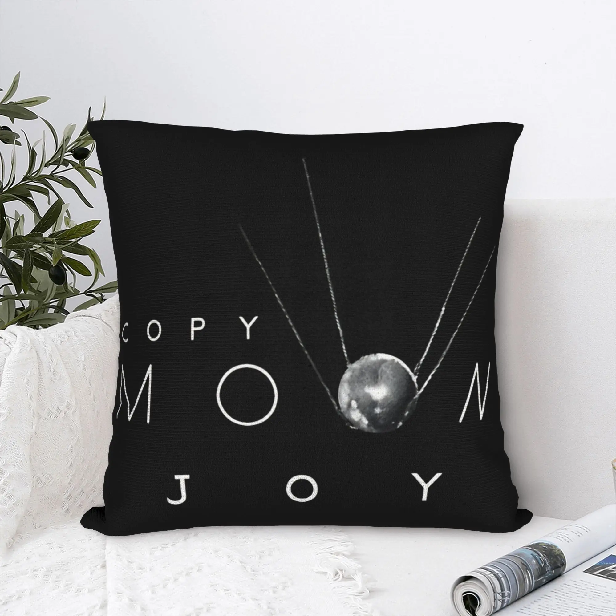 Copy Moon Joy Pillow Case  Square Pillow Cover For Sofa Bedroom Home Decor Novelty Pillowcases