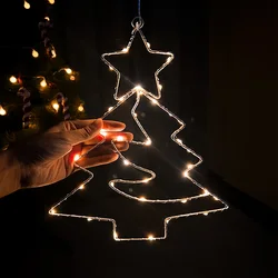 32cm LED Choinka Lampka nocna Xmas Wiszące światło neonowe Świąteczne okno ścienne Wiszące światło do domu Nowy Rok Xmas Party Decors