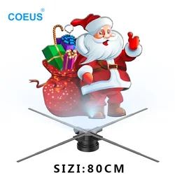 3D HD Hologram Fan Projector Wifi 80cm LED Sign Holographic Player support Image Video Shop Bar Party Advertising Display