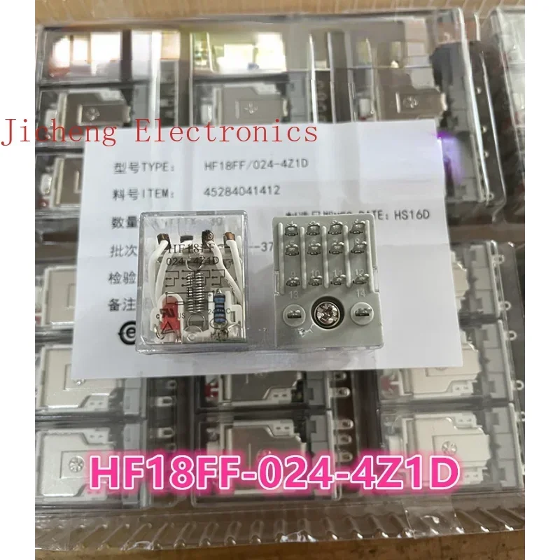 HF18FF-024-4Z1D Relay JZX-18FF-024-4Z1D Four-group Conversion 14-pin 5A With Lamp