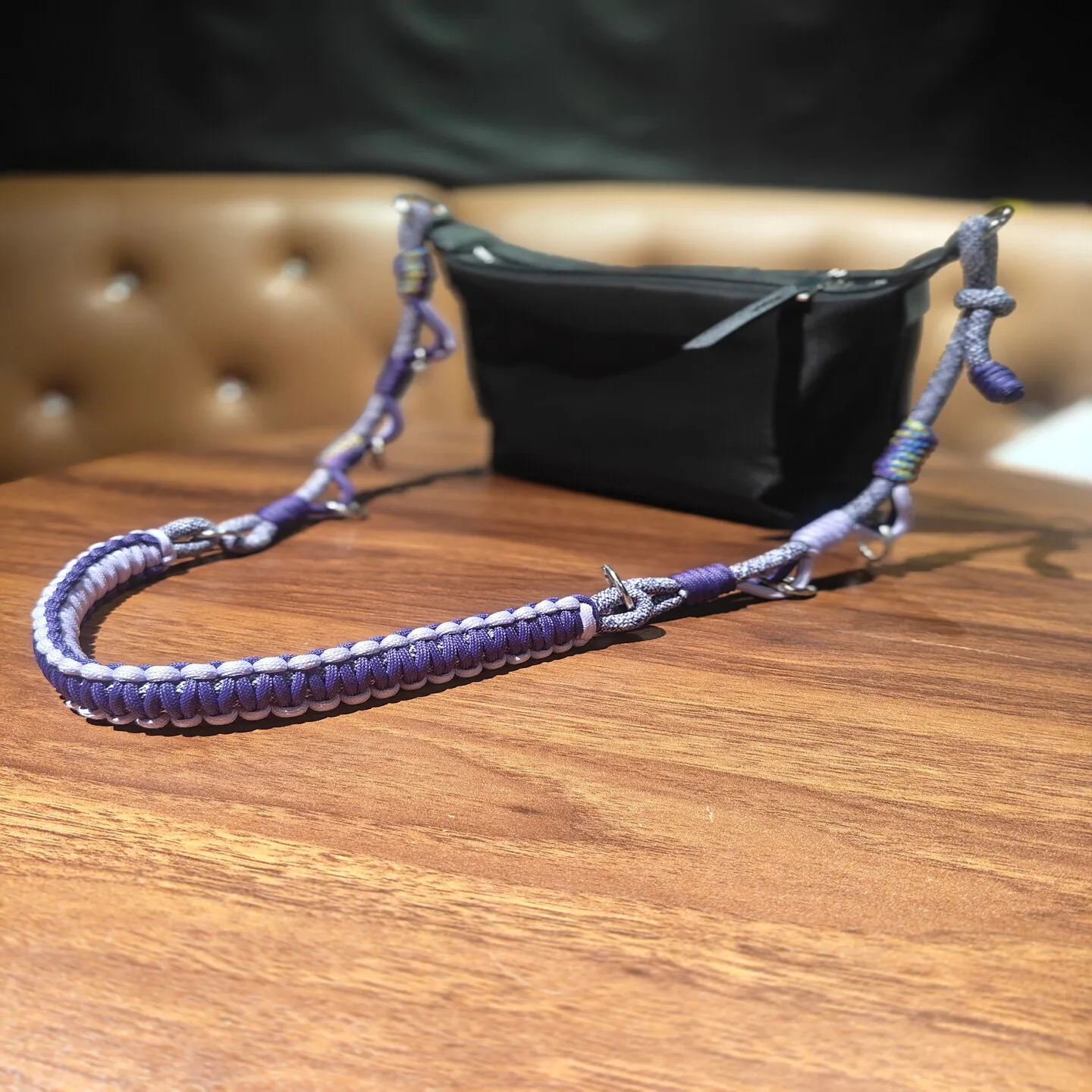 Bag Strap Multifunction Adjustable Hand Woven Paracord Crossbody Strap Outdoor Travel Camping Camera Phone Lanyard Accessories