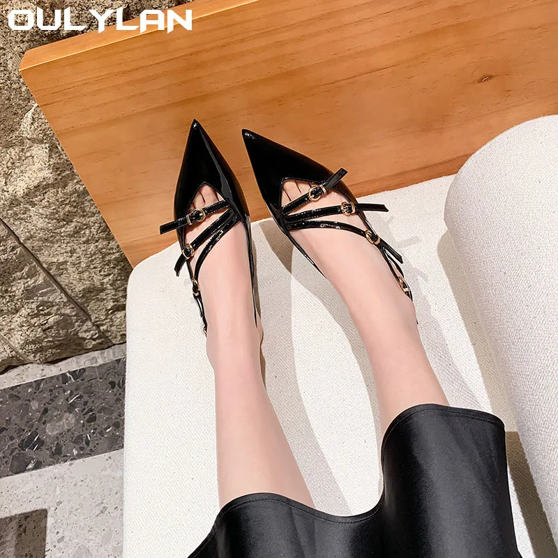 High Heels Sandals Women Shoes Spring Summer Footwear Pointed Toe Party Ladies Shoes Fashion Buckle Strap Female Pumps