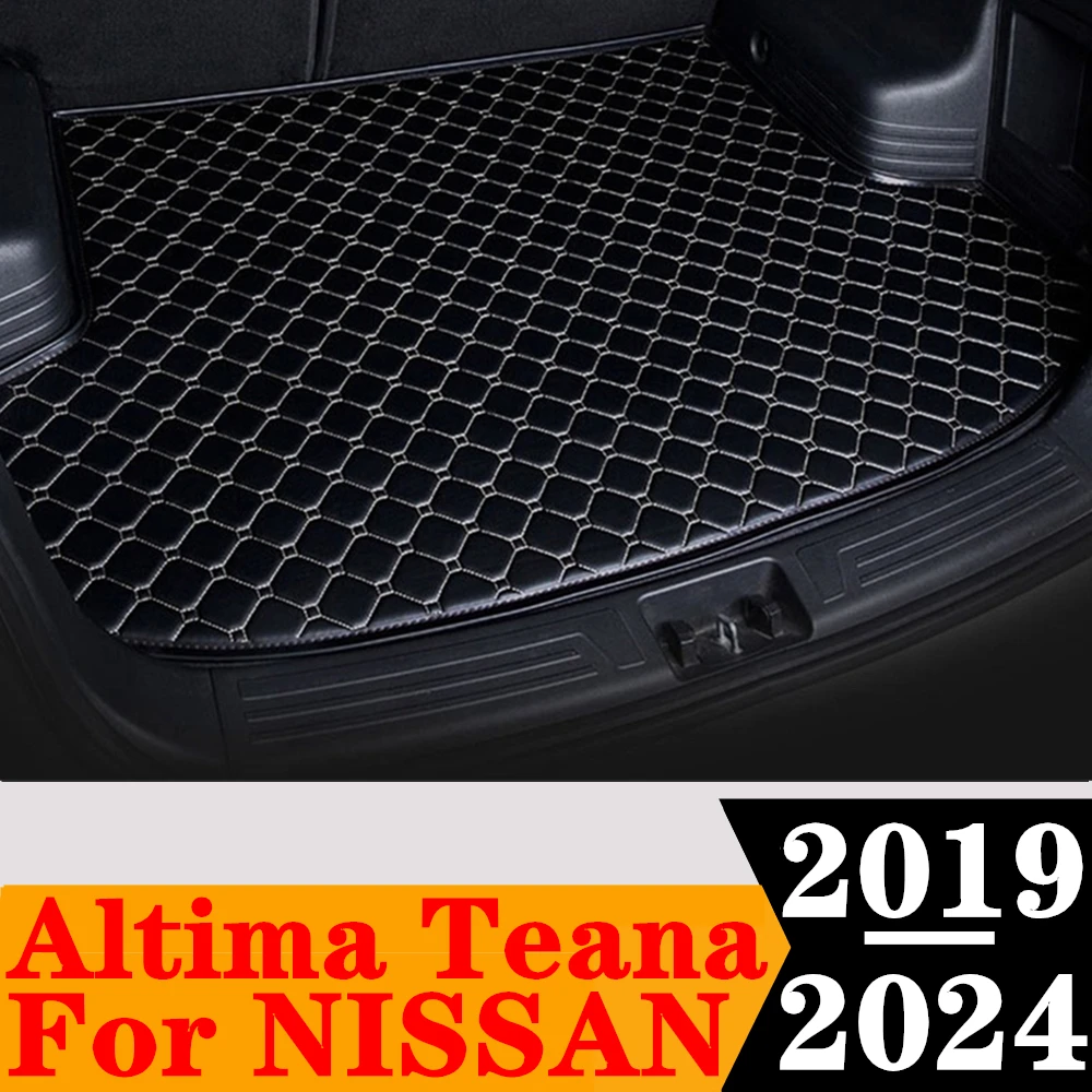 Car Trunk Mat For NISSAN Altima Teana 2024 2023-2021 2020 2019 Rear Cargo Liner Tail Boot Tray luggage Pad Carpet Vehicle Parts