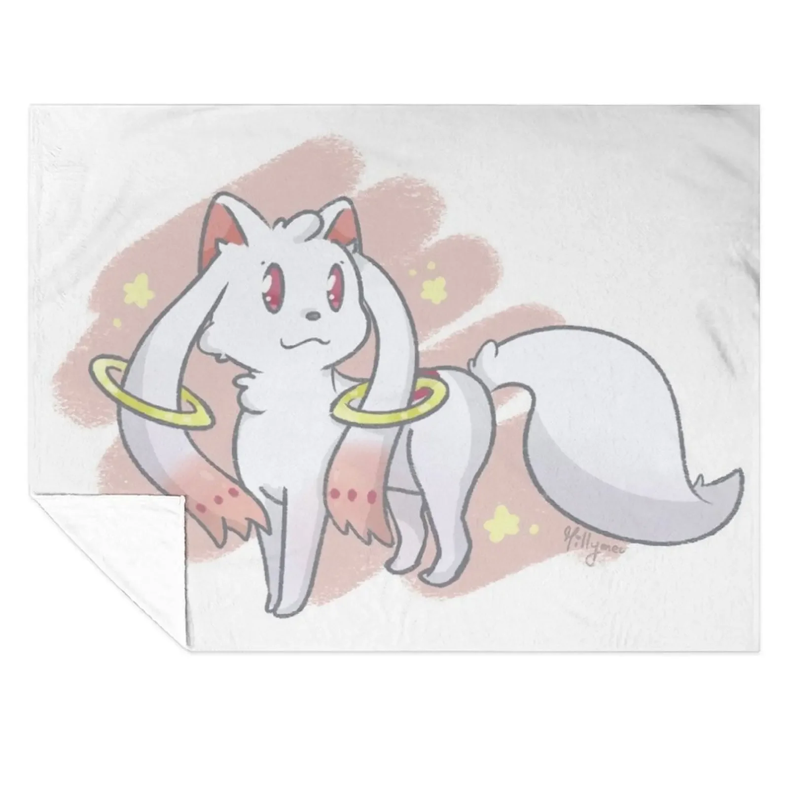 

Kyubey - Madoka Magica Throw Blanket Sleeping Bag Retros Travel Soft Big Blankets